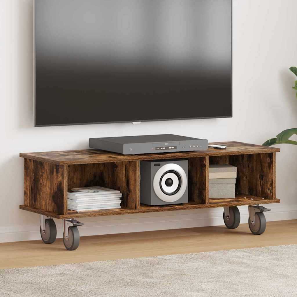 Supporto TV Rovere fumÃ© 100 x 35 x 35 cm Legno multistrato