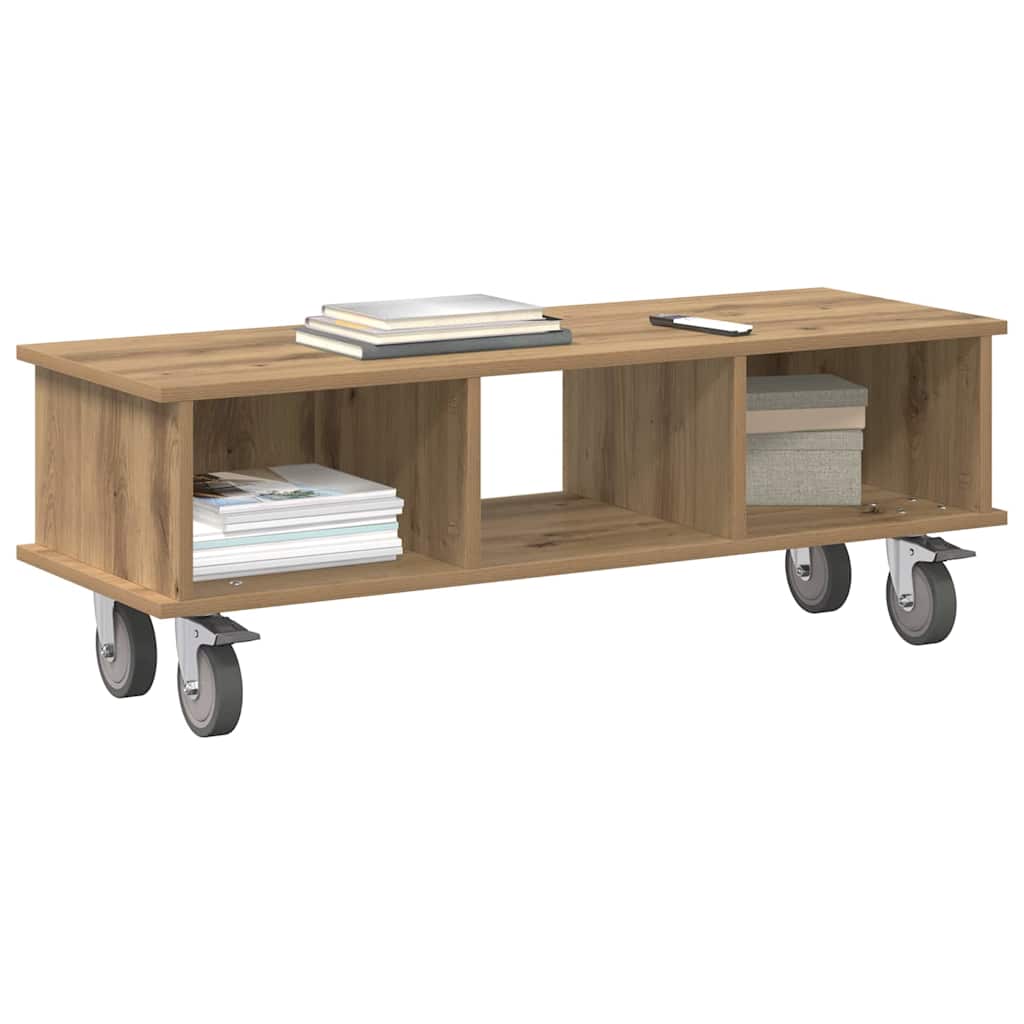 Supporto TV Rovere artigianale 100 x 35 x 35 cm