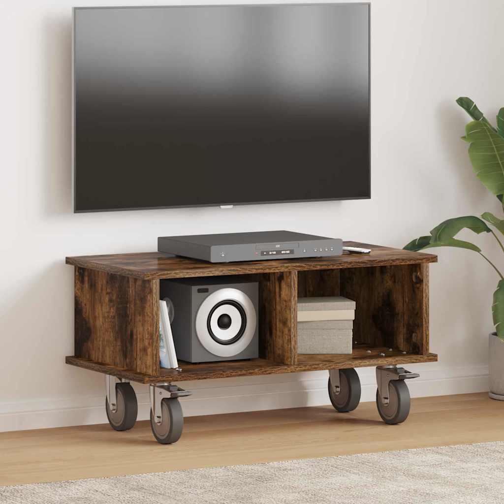 Supporto TV Rovere fumÃ© 68,5 x 35 x 35 cm Legno multistrato