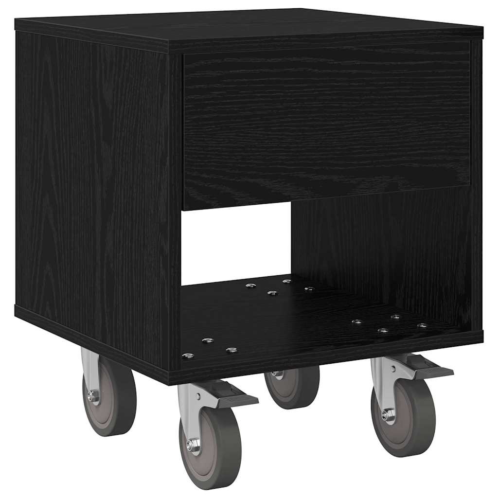 Comodino Rovere Nero 40,5 x 40 x 48 cm Legno multistrato