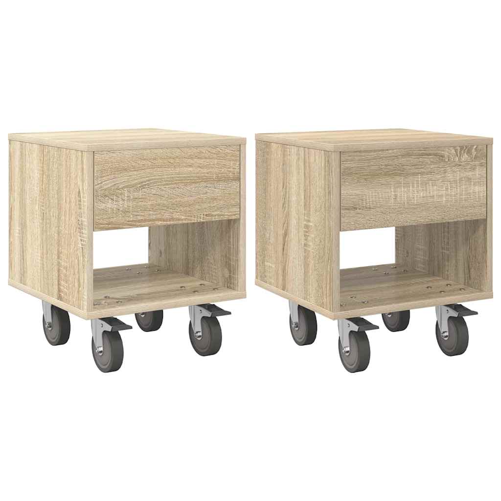 Comodino 2 pcs Rovere Sonoma 40,5 x 40 x 48 cm