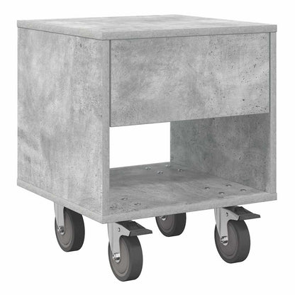 Comodino 2 pcs Grigio cemento 40,5 x 40 x 48 cm
