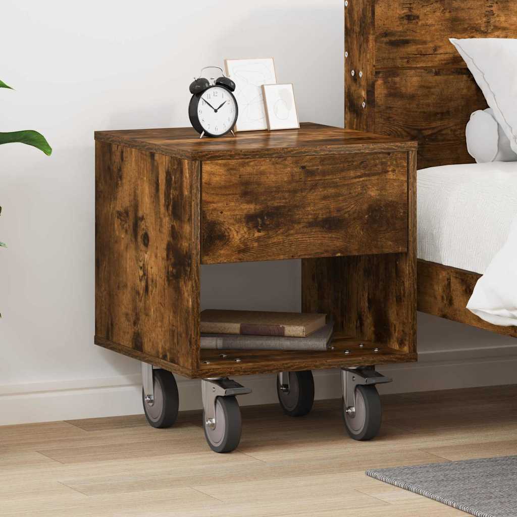 Comodino Rovere fumÃ© 40,5 x 40 x 48 cm Legno multistrato