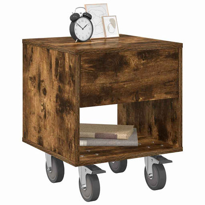 Comodino 2 pcs Rovere fumÃ© 40,5 x 40 x 48 cm Legno multistrato