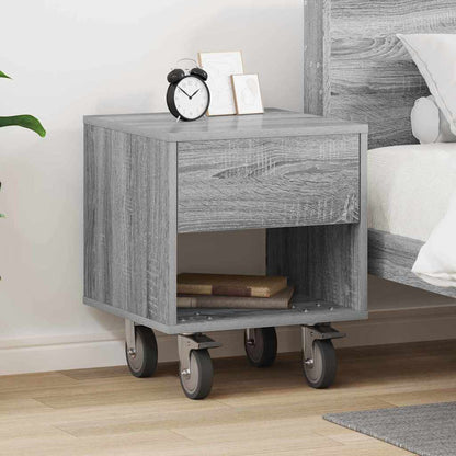 Comodino Grigio Sonoma 40,5 x 40 x 48 cm Legno multistrato