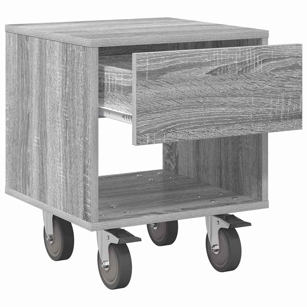 Comodino Grigio Sonoma 40,5 x 40 x 48 cm Legno multistrato