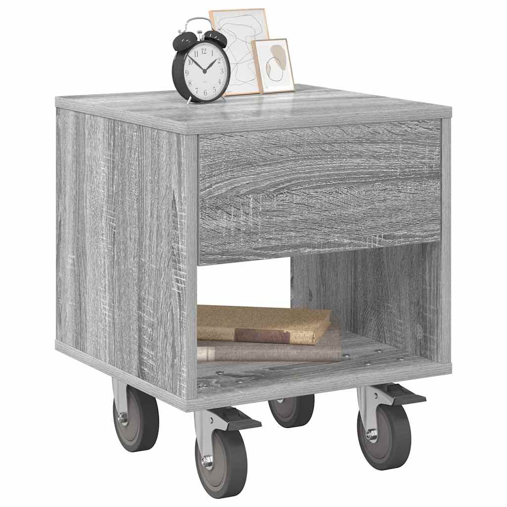 Comodino Grigio Sonoma 40,5 x 40 x 48 cm Legno multistrato