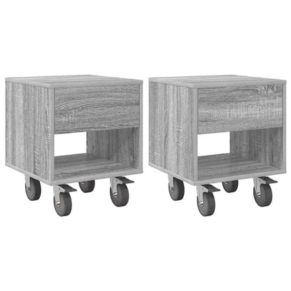 Comodino 2 pcs Grigio Sonoma 40,5 x 40 x 48 cm