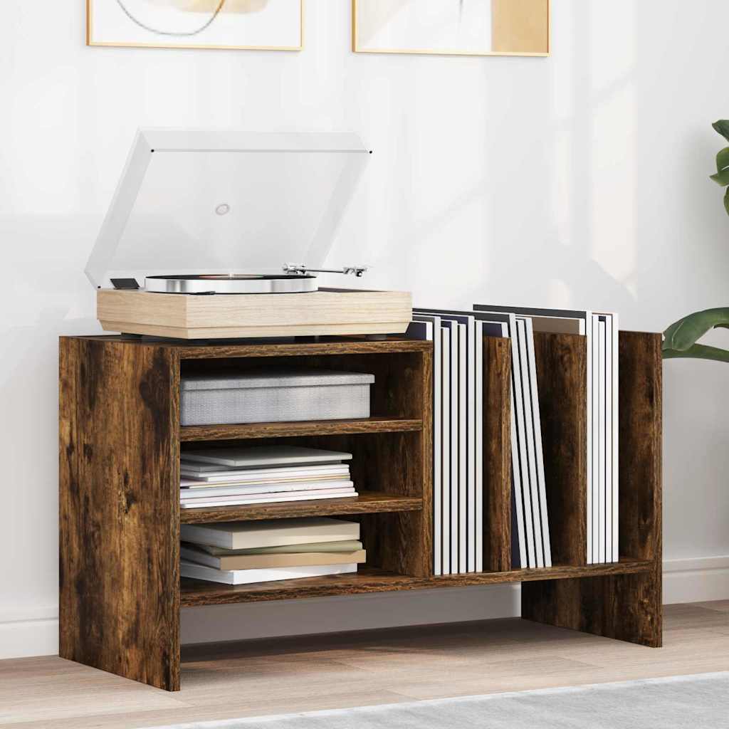 Mobile porta vinili Rovere fumÃ© 78.5 x 35 x 45 cm