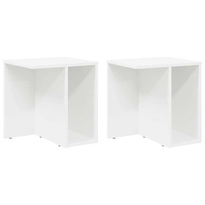 Tavolino 2 pcs Bianco 37 x 32 x 40 cm Legno multistrato