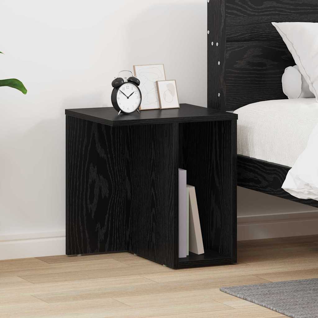 Tavolino Rovere Nero 37 x 32 x 40 cm Legno multistrato