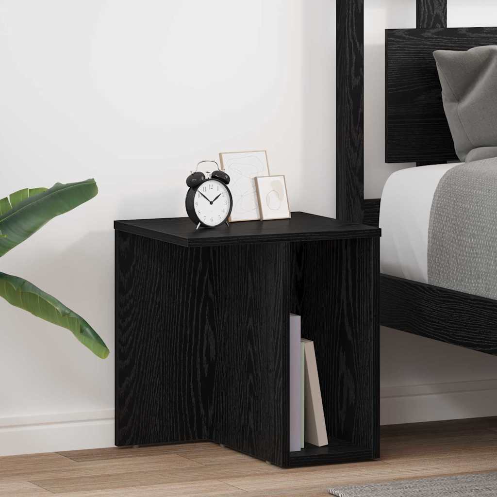 Tavolino 2 pcs Rovere Nero 37 x 32 x 40 cm Legno multistrato