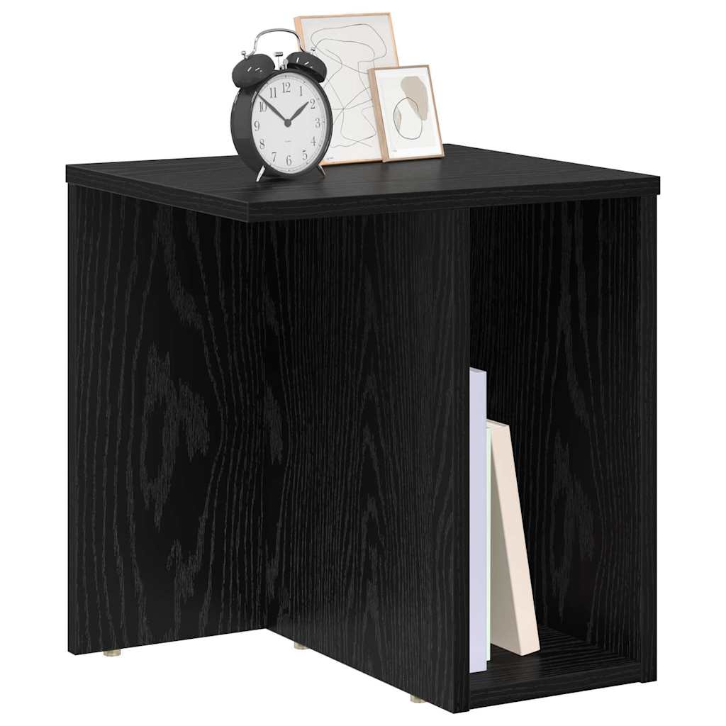 Tavolino 2 pcs Rovere Nero 37 x 32 x 40 cm Legno multistrato