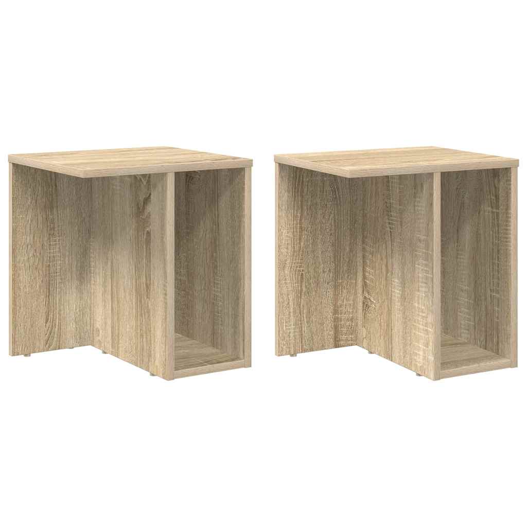 Tavolino 2 pcs Rovere Sonoma 37 x 32 x 40 cm Legno multistrato
