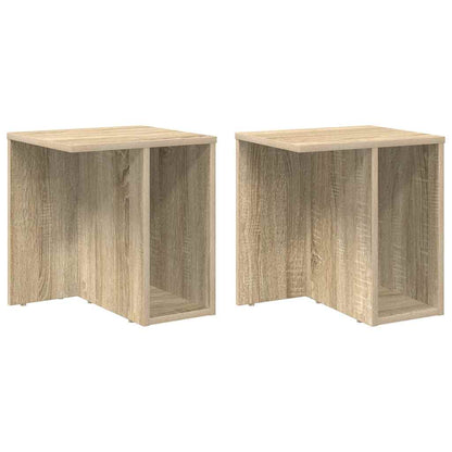 Tavolino 2 pcs Rovere Sonoma 37 x 32 x 40 cm Legno multistrato
