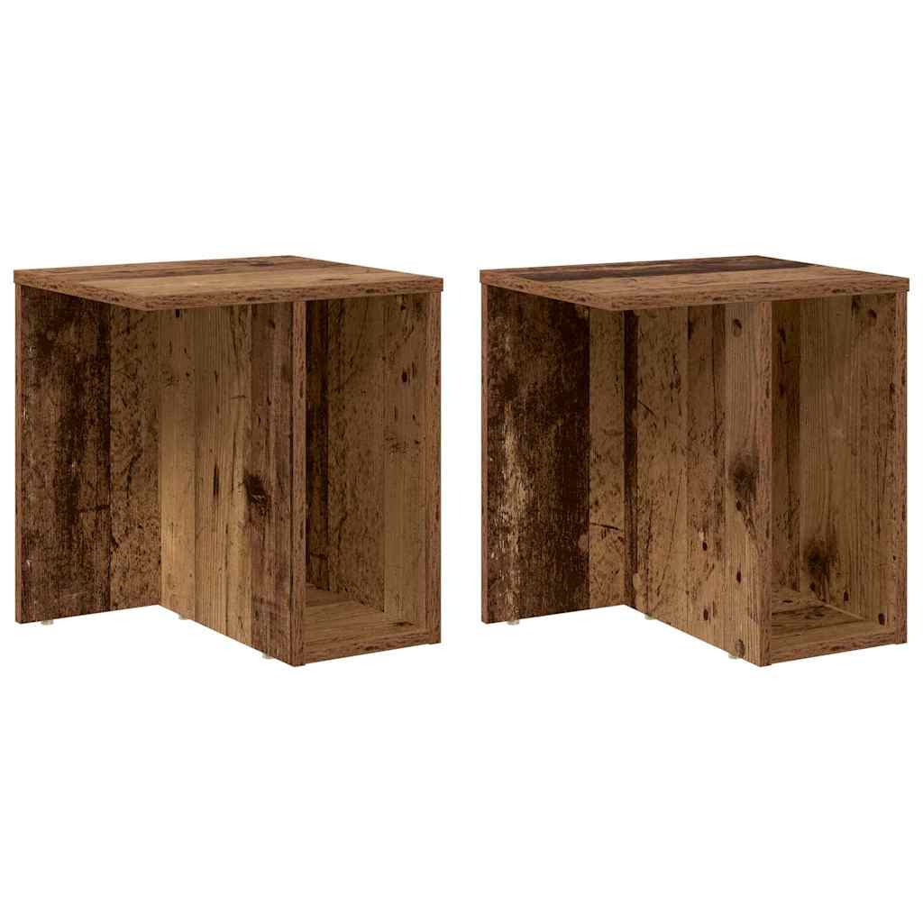 Tavolino 2 pcs Legno vecchio 37 x 32 x 40 cm Legno multistrato