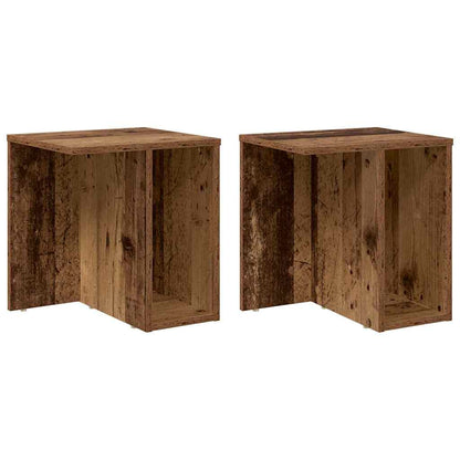 Tavolino 2 pcs Legno vecchio 37 x 32 x 40 cm Legno multistrato
