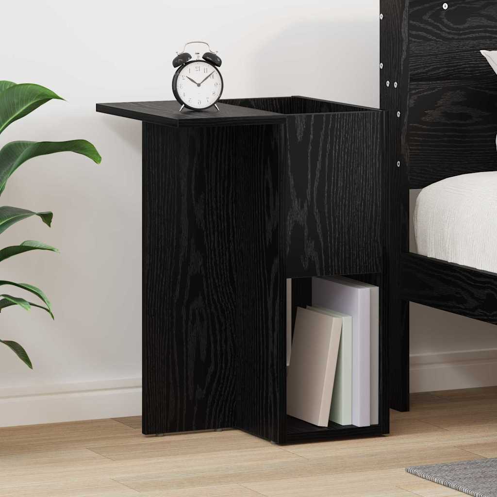 Tavolino Rovere Nero 35 x 40 x 55 cm Legno multistrato