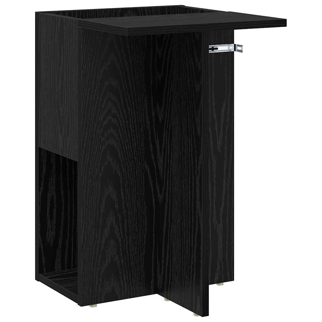 Tavolino Rovere Nero 35 x 40 x 55 cm Legno multistrato