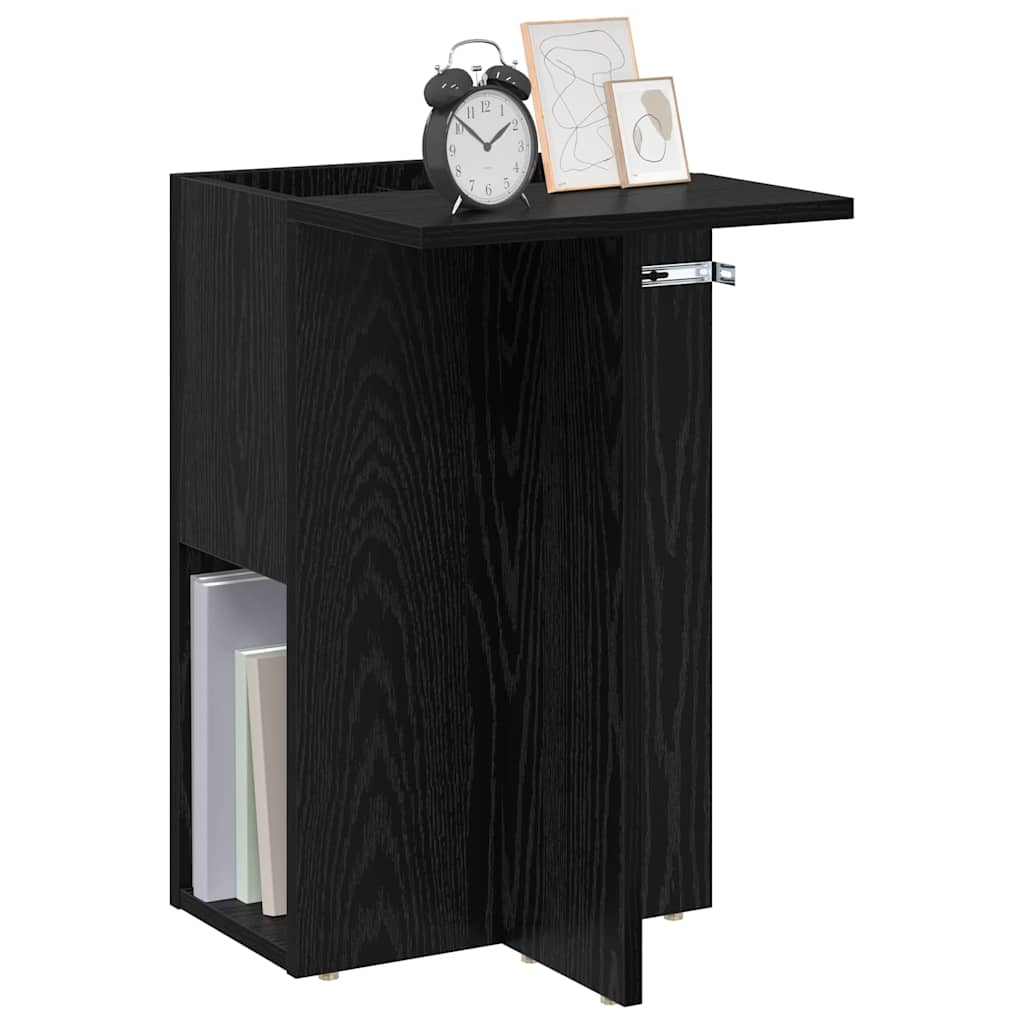 Tavolino Rovere Nero 35 x 40 x 55 cm Legno multistrato