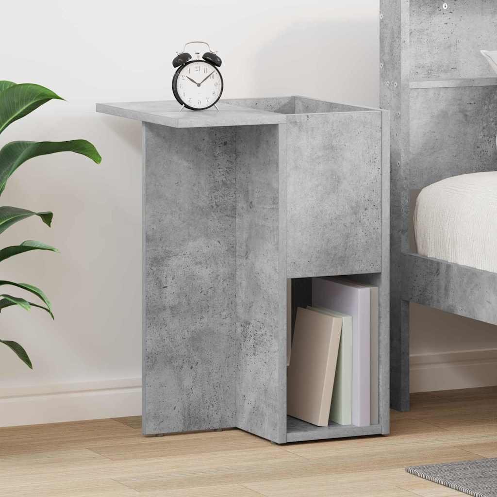 Tavolino Grigio cemento 35 x 40 x 55 cm Legno multistrato