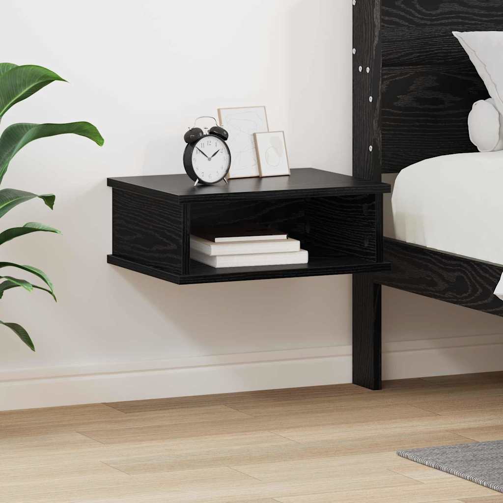 Comodino Rovere Nero 40 x 31 x 15 cm Legno multistrato
