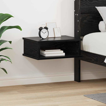 Comodino Rovere Nero 40 x 31 x 15 cm Legno multistrato