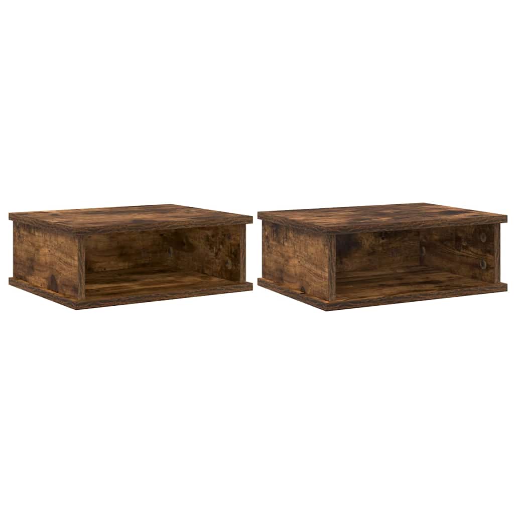 Comodino 2 pcs Rovere fumÃ© 40 x 31 x 15 cm Legno multistrato