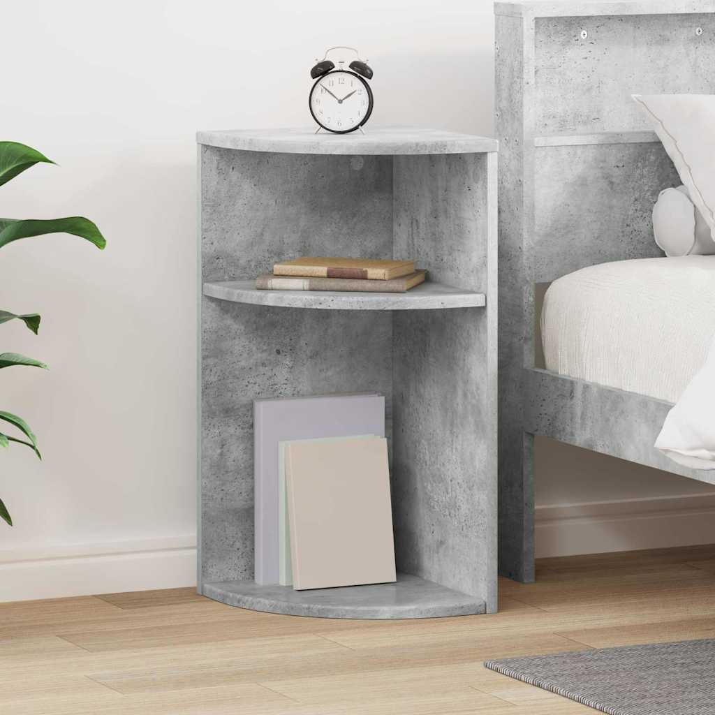 Tavolino Grigio cemento 29,6 x 29,6 x 60 cm Legno multistrato