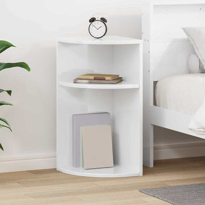 Tavolino Bianco Lucido 29,6 x 29,6 x 60 cm Legno multistrato