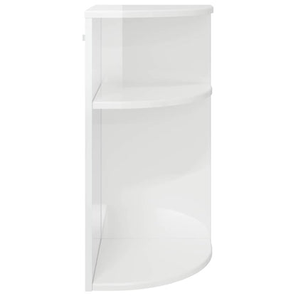 Tavolino Bianco Lucido 29,6 x 29,6 x 60 cm Legno multistrato