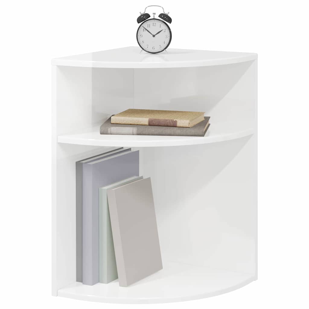 Tavolino Bianco Lucido 39,7 x 39,7 x 60 cm Legno multistrato