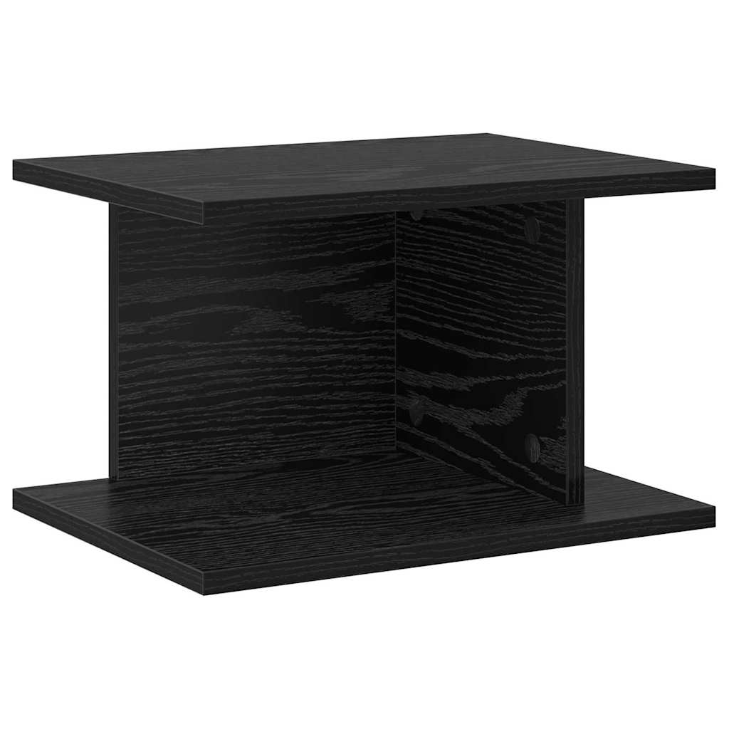Comodino 2 pcs Rovere Nero 40 x 30 x 25 cm Legno multistrato