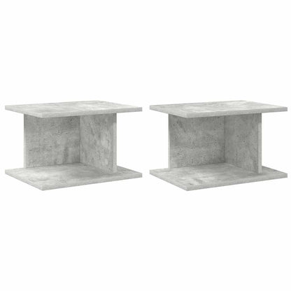 Comodino 2 pcs Grigio cemento 40 x 30 x 25 cm Legno multistrato