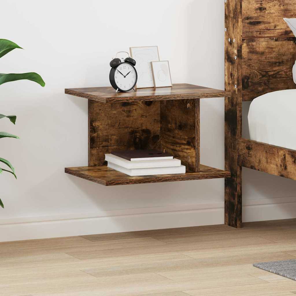 Comodino Rovere fumÃ© 40 x 30 x 25 cm Legno multistrato