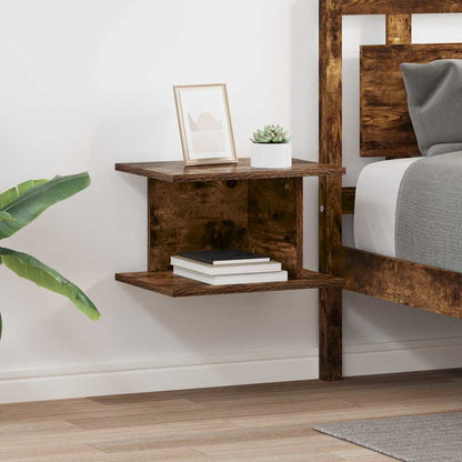 Comodino 2 pcs Rovere fumÃ© 40 x 30 x 25 cm Legno multistrato