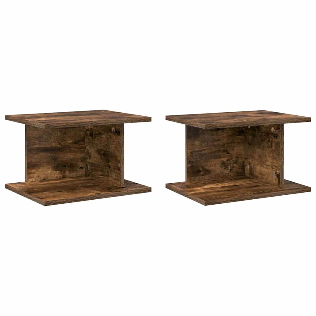 Comodino 2 pcs Rovere fumÃ© 40 x 30 x 25 cm Legno multistrato