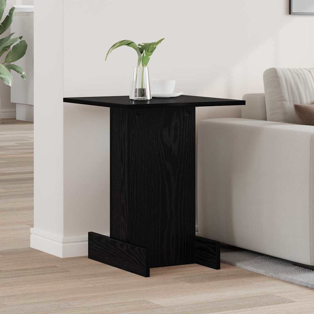 Tavolino Rovere Nero 44,5 x 45 x 55 cm Legno multistrato