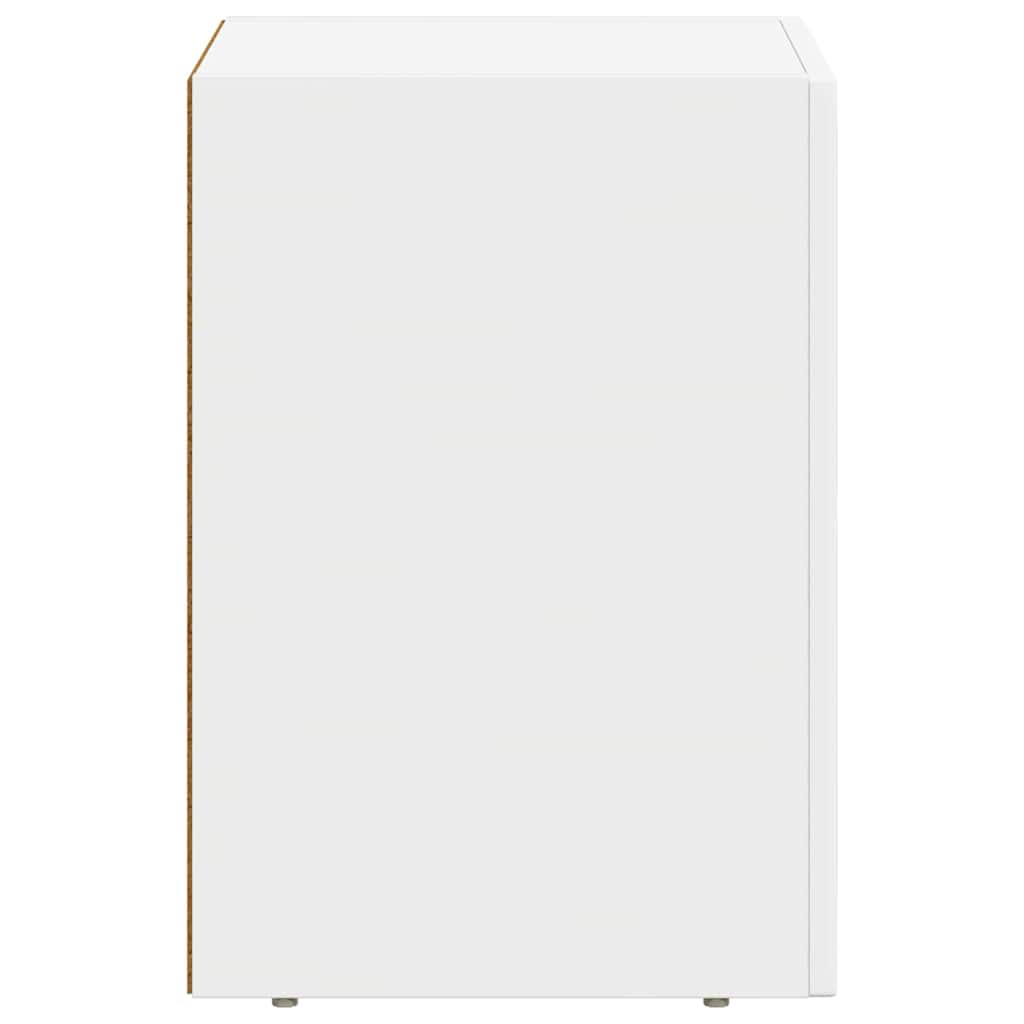 Comodino Bianco 29.5 x 35 x 50 cm Legno multistrato