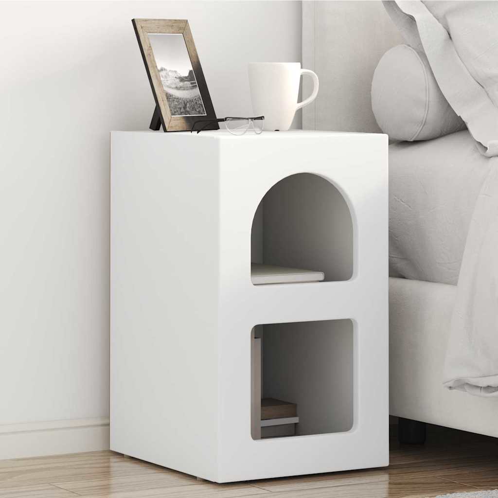 Comodino 2 pcs Bianco 29,5 x 33,5 x 50 cm Legno multistrato