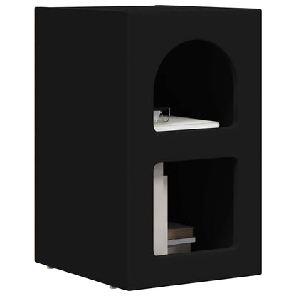 Comodino 2 pcs Nero 29,5 x 33,5 x 50 cm Legno multistrato