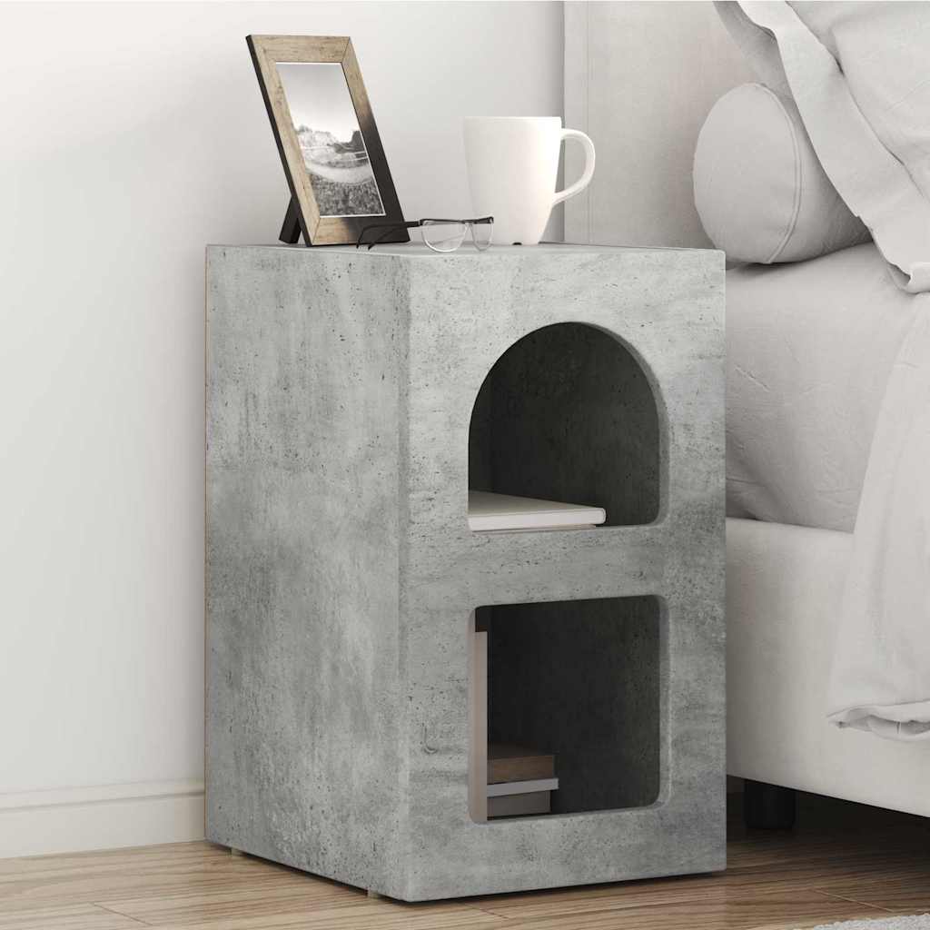 Comodino 2 pcs Grigio cemento 29,5 x 33,5 x 50 cm