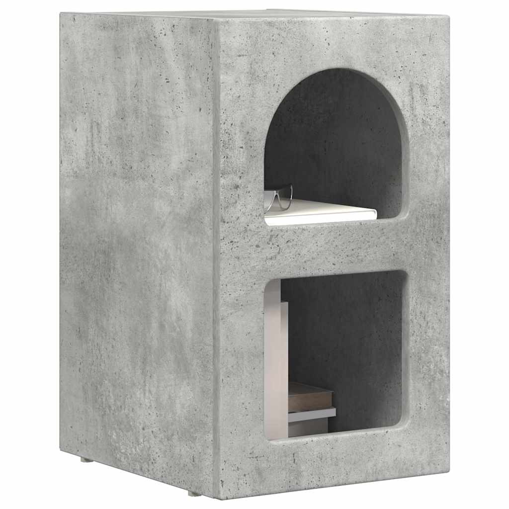 Comodino 2 pcs Grigio cemento 29,5 x 33,5 x 50 cm