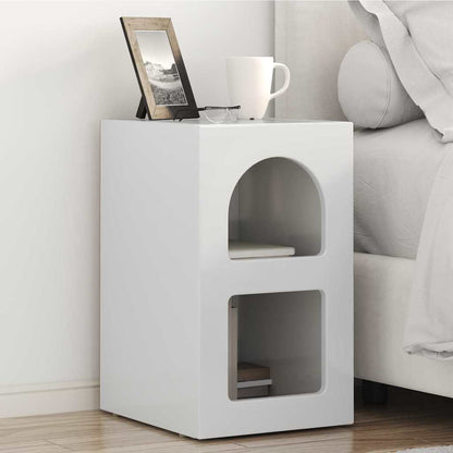 Comodino 2 pcs Bianco Lucido 29,5 x 33,5 x 50 cm