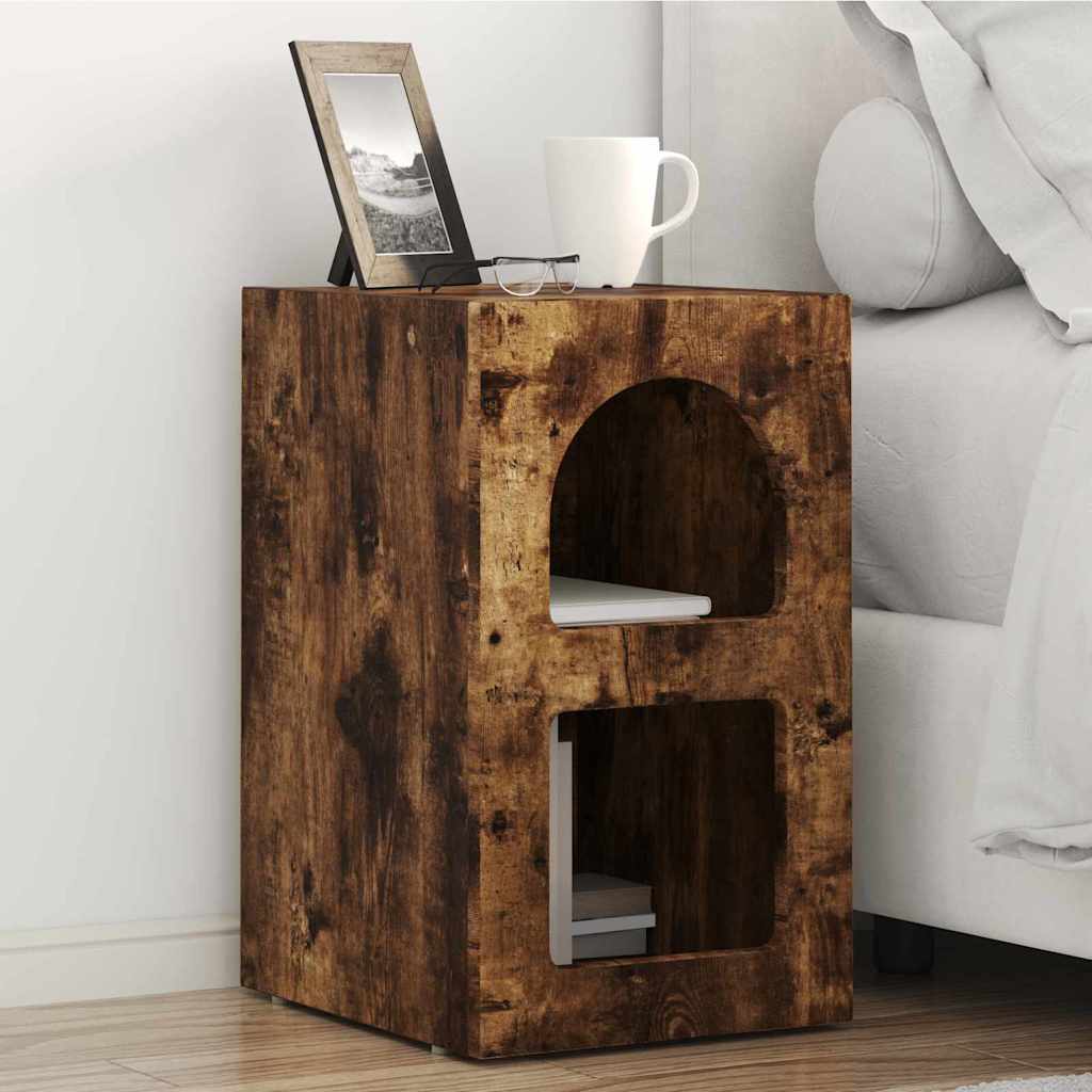 Comodino 2 pcs Rovere fumÃ© 29,5 x 33,5 x 50 cm