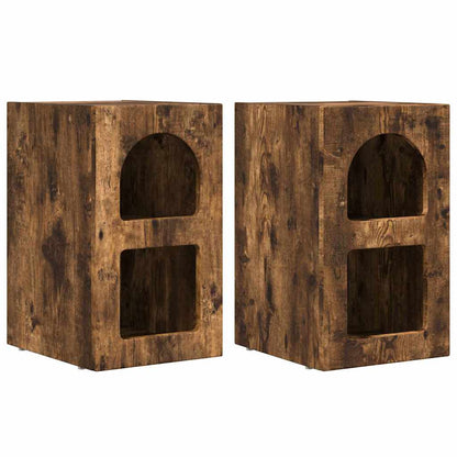 Comodino 2 pcs Rovere fumÃ© 29,5 x 33,5 x 50 cm