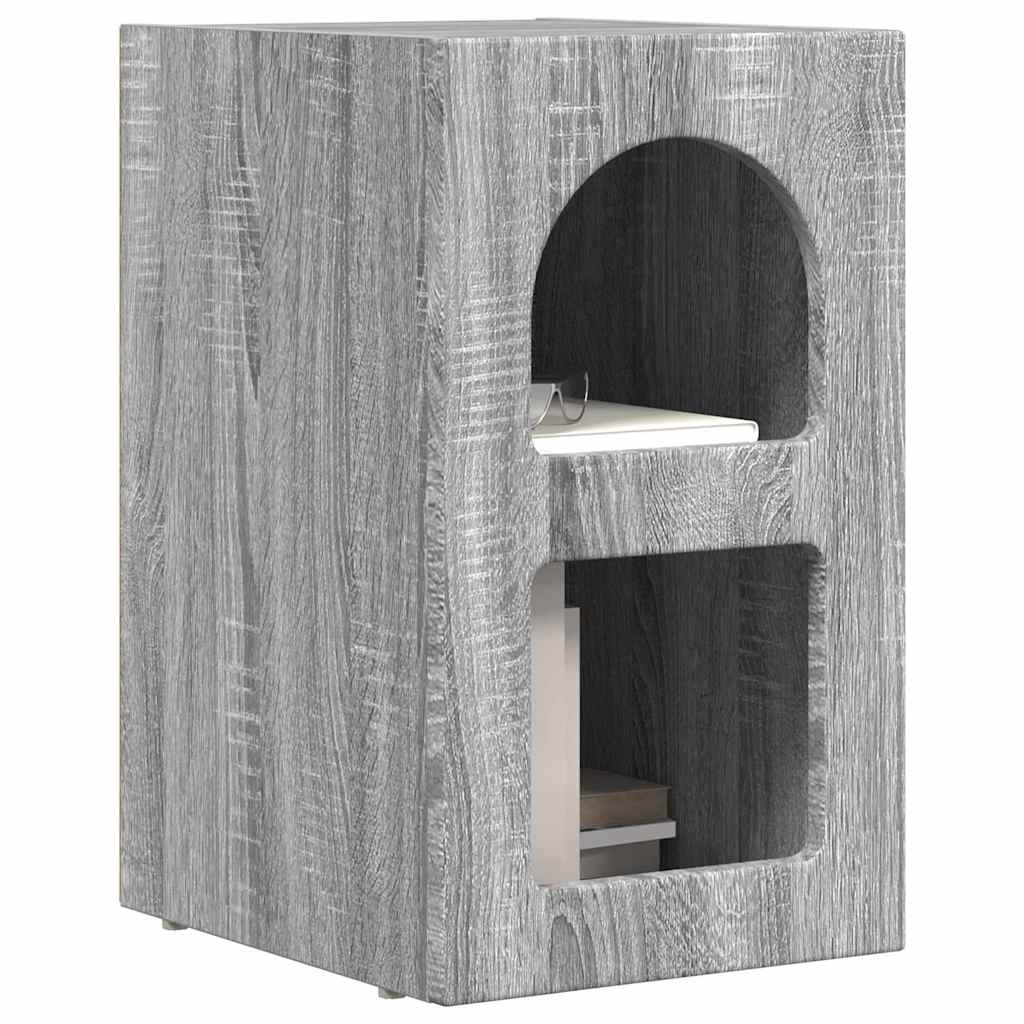 Comodino Grigio Sonoma 29,5 x 33,5 x 50 cm Legno multistrato