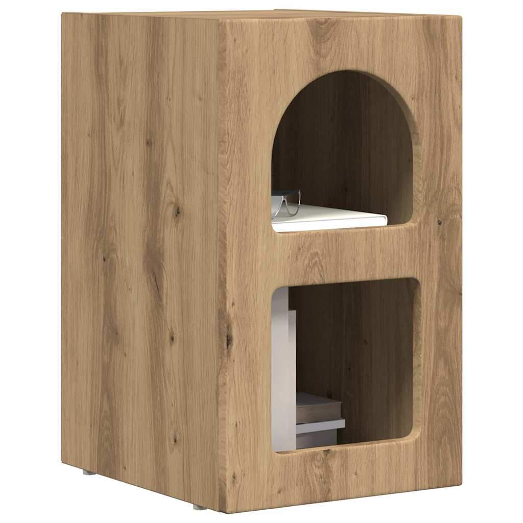 Comodino 2 pcs Rovere artigianale 29,5 x 33,5 x 50 cm