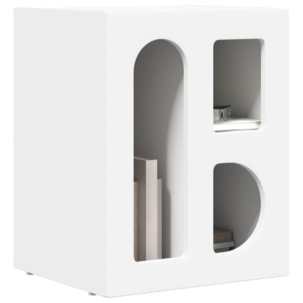 Comodino Bianco 40 x 35 x 50 cm Legno multistrato