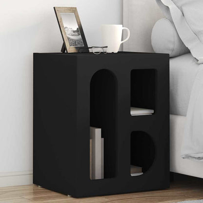 Comodino Nero 40 x 35 x 50 cm Legno multistrato